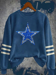 Women's Football Print Casual Sweatshirt