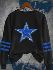 Women's Football Print Casual Sweatshirt