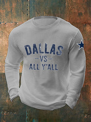 Men's American Football Waffle Long Sleeve T-shirt