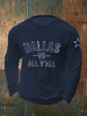 Men's American Football Waffle Long Sleeve T-shirt