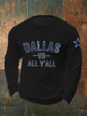 Men's American Football Waffle Long Sleeve T-shirt