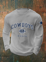 Men's American Football Waffle Long Sleeve T-shirt