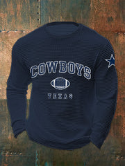Men's American Football Waffle Long Sleeve T-shirt