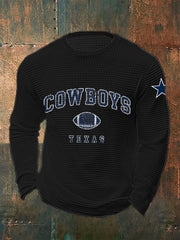 Men's American Football Waffle Long Sleeve T-shirt