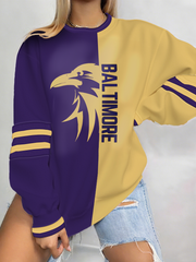 Women's Football Fans Lovers Gameday Casual Sweatshirt