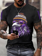 Men's Football Fans Lovers Gameday Casual Short Sleeve T-shirt