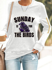 Women's Football Fans Lovers Gameday Casual Sweatshirt