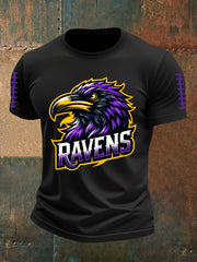 Men's Football Fans Lovers Gameday Casual Short Sleeve T-shirt