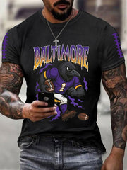 Men's Football Fans Lovers Gameday Casual Short Sleeve T-shirt