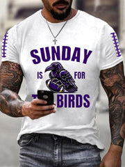 Men's Football Fans Lovers Gameday Casual Short Sleeve T-shirt