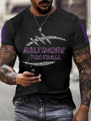 Men's Football Fans Lovers Gameday Casual Short Sleeve T-shirt