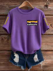 Women's Football Fans Lovers Gameday Casual Short Sleeve T-shirt