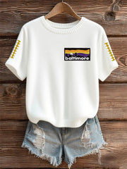 Women's Football Fans Lovers Gameday Casual Short Sleeve T-shirt