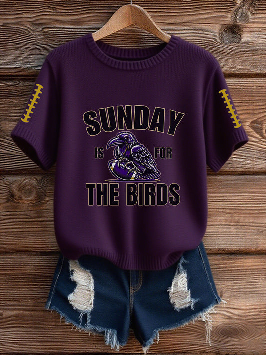 Women's Football Fans Lovers Gameday Casual Short Sleeve T-shirt