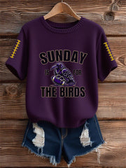 Women's Football Fans Lovers Gameday Casual Short Sleeve T-shirt