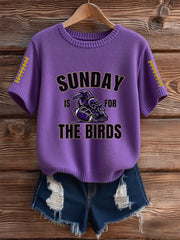 Women's Football Fans Lovers Gameday Casual Short Sleeve T-shirt