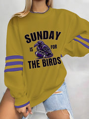 Women's Football Fans Lovers Gameday Casual Sweatshirt
