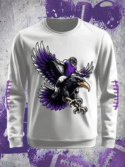 Men's Football Fans Lovers Gameday Casual Crew Neck Sweatshirt