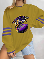 Women's Football Fans Lovers Gameday Casual Sweatshirt