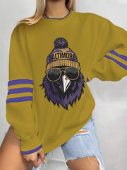 Women's Football Fans Lovers Gameday Casual Sweatshirt