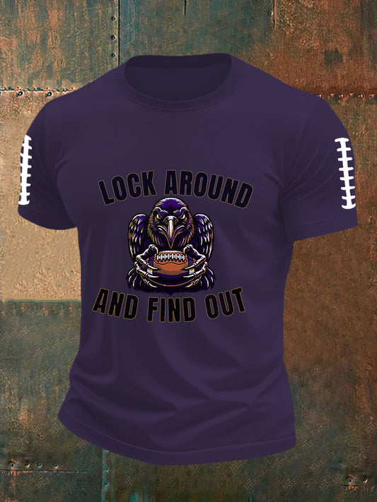 Men's Football Fans Lovers Gameday Casual Short Sleeve T-shirt