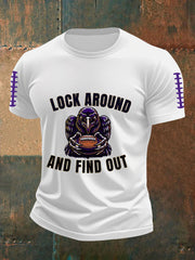 Men's Football Fans Lovers Gameday Casual Short Sleeve T-shirt