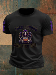 Men's Football Fans Lovers Gameday Casual Short Sleeve T-shirt