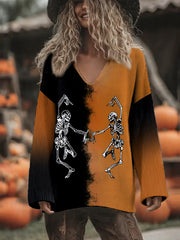 Women's Halloween Funny Art Printed Tops