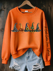 Women's A Girl Gotta Have Options Witch Hat Print Sweatshirt