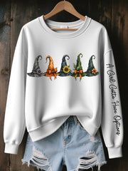 Women's A Girl Gotta Have Options Witch Hat Print Sweatshirt