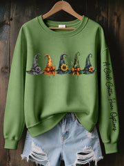 Women's A Girl Gotta Have Options Witch Hat Print Sweatshirt