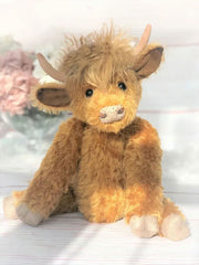 Highland Cow Plush Simulation Long-haired Cow Doll