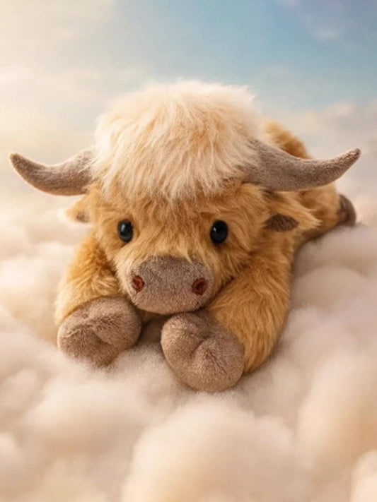 Cute Cartoon Highland Cow Cuddly Toy