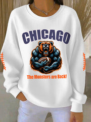 Women's The Monsters Are Back! Football Fans Lovers Gameday Casual Sweatshirt