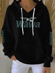 Women's Football Fans Lovers Gameday Casual Printed Hoodie