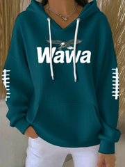 Women's Football Fans Lovers Gameday Casual Printed Hoodie