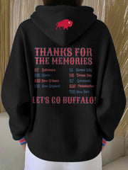 Women's Buffalo Football Lover Printed Hoodie