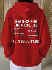 Women's Buffalo Football Lover Printed Hoodie