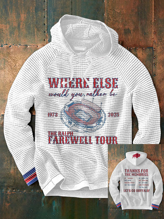 Men's Buffalo Football Lover Printed Hoodie