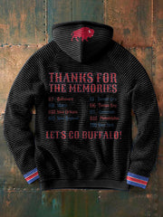 Men's Buffalo Football Lover Printed Hoodie