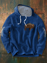 Men's Buffalo Football Lover Printed Hoodie