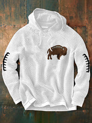 Men's Buffalo Football Lover Printed Hoodie
