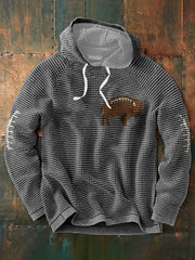 Men's Buffalo Football Lover Printed Hoodie