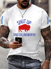 Men's Go Buffalo Football Fans Lovers Gameday Casual Short Sleeve T-shirt