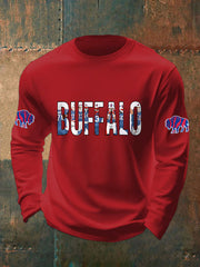 Men's Football Fans Lovers Gameday Casual Long-Sleeve T-shirt