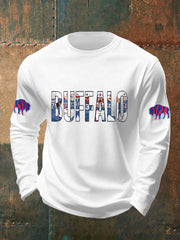 Men's Football Fans Lovers Gameday Casual Long-Sleeve T-shirt