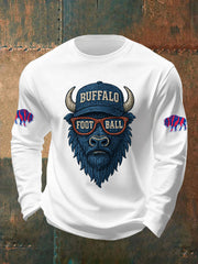 Men's Football Fans Lovers Gameday Casual Long-Sleeve T-shirt