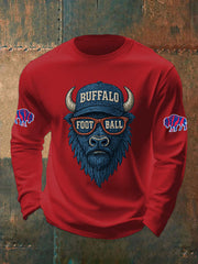 Men's Football Fans Lovers Gameday Casual Long-Sleeve T-shirt