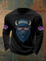 Men's Football Fans Lovers Gameday Casual Long-Sleeve T-shirt