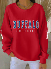 Women's Football Fans Lovers Gameday Casual Sweatshirt